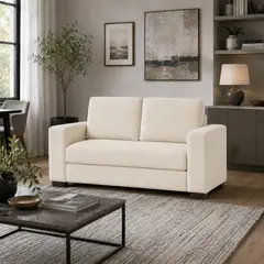 FABIANI HOME - Sofá 2 Cuerpos Nara Fabiani Home con Tela Antifluido Ivory