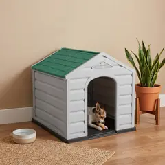 RIMAX - Casa Hogar Refugio Ideal Perro Raza Pequeña Chica Confortable Resistente - Techo Verde - RIMAX