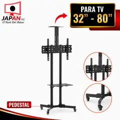 JAPANTEC EL RACK DEL FUTURO - Pedestal TV Universal con Ruedas para Pantallas de 32 a 80 Pulgadas VESA 600x400