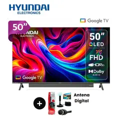 HYUNDAI - Televisor HYUNDAI DE 50 QLED Full HD  Modelo 50QFG + Antena Digital