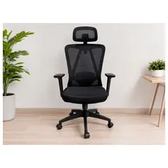 GENERICO - SILLA EJECUTIVA MODERNA CON LUMBAR AJUSTABLE 2D Y REPOSABRAZOS 3D - ZERO