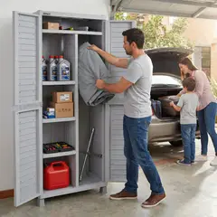 RIMAX - Estantería Gabinete Armario Organizador 5 Bandejas Gris RIMAX