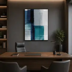 LAR DANIELSEN - Cuadro abstracto 120 x 90 cm., Azure