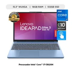 LENOVO - Laptop Lenovo IdeaPad Slim Intel Core i7 16GB RAM 512GB SSD 15.3 WUXGA Touch Win11