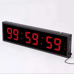 GENERICO - Reloj Digital LED Gigante 70x19 cm con Cronómetro, Cuenta Regresiva, Intervalos y Control Remoto