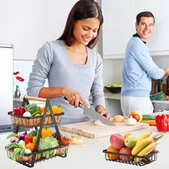 OEM - Organizador De Cocina Frutero Y Verdulero De Mesa 2 Pisos