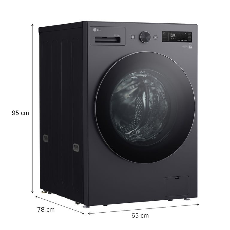 Lavaseca LG WD20EGNTSPG 2010 Kg Carga Frontal Grafito