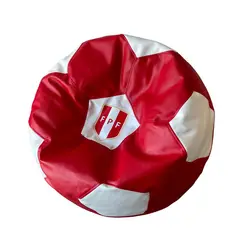 PUFF LIMA - Puff Pelota Grande Ultracuero Rojo y blanco Perù Pufflima