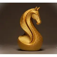 GENERICO - ADORNO EXCLUSIVO CABALLO DORADO 23cm x 13cm x 14cm