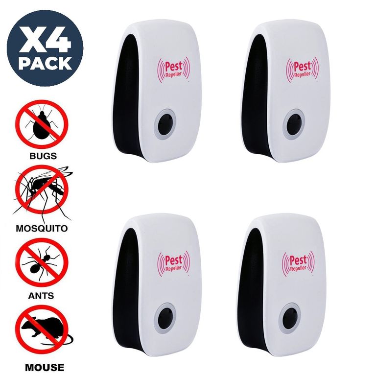 Pack x4 Repelente Electrónico De Roedores Plagas Sin Químicos