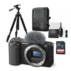 SONY - Cámara Sony ZV-E10 Mirrorless Cuerpo Solo + Kit Ultimate de Accesorios