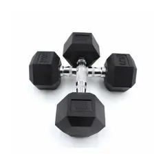 Xtreme Sport - Mancuernas Hexagonales 5 kg Pesas de Goma x2