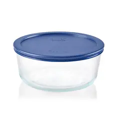 PYREX - Bowl Redondo Pyrex 1.6 LT  7 Tazas con tapa plastica - 24117