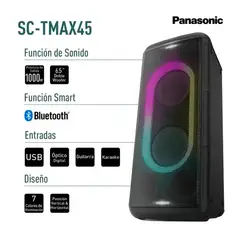 Panasonic - Parlante Bluetooth Panasonic SC-TMAX45 One Box 1000W RMS Negro