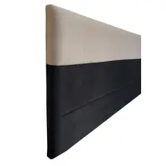 VILLA HOGAR - Cabecera France Duo Queen negro y beige
