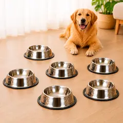 GENERICO - Pack 6 Platos Grandes Para Perro 26cm - Comedero Mascotas