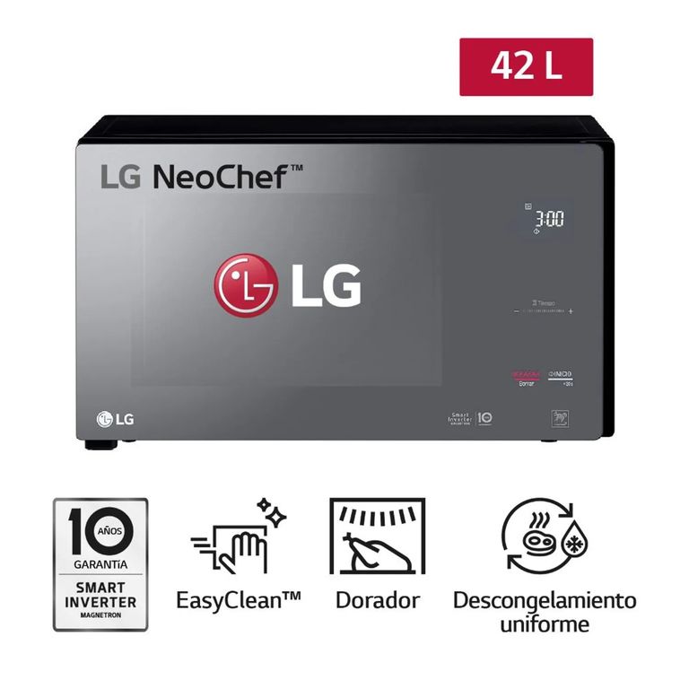 Horno Microondas MH8296DIR 42L con EasyClean LG