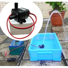 GENERICO - Bomba de Agua Sumergible 12V DC 240LH 4.8W Silenciosa con Motor Sin Escobillas