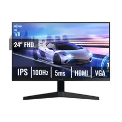 SAMSUNG - Monitor Samsung Essential S3 24 Panel IPS FHD 100Hz 5ms HDMI VGA
