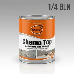 CHEMA - CHEMA TOP SELLADOR CONTRA LA HUMEDAD Y SALITRE TIPO PINTURA ¼ GALON - FACIL DE USAR