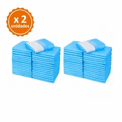 QUE PATAS PET SHOP - Pack x2 Pañal De Piso Para Mascotas Pack De 50 Unidades Talla M