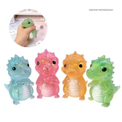 GENERICO - Dino Sensorial Antiestrés Aplastable Color Aleatorio