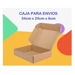 OEM - PACK x 2 CAJAS DE CARTON MICRO CORRUGADO PARA ENVIO 34 x 24 x 6 CM