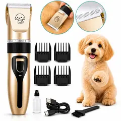 GENERICO - Kit Maquina Corta Pelo Perro Mascota Inalámbrica Recargable USB y Accesorios