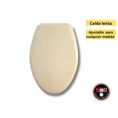 GENERICO - Asiento Tapa Inodoro Elongado Boné Caída Lenta