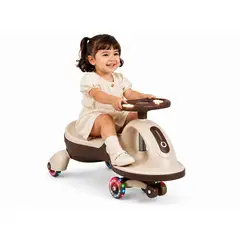 GENERICO - COCHE GIRATORIO INFANTIL CON LUCES Y MUSICAL COLOR CHOCOLATE