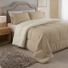GENERICO - EDREDON WINTER SET MICRO-SHERPA + FUNDAS DE ALMOHADA