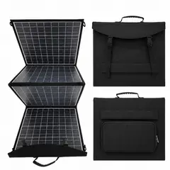 OEM - Panel Solar Plegable 100W 18V Con Salida DC5521 Y Doble USB Para Camping Y Emergencias