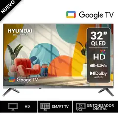 HYUNDAI - Televisor Smart TV Hyundai 32 QLED Google TV HYLED3259QG