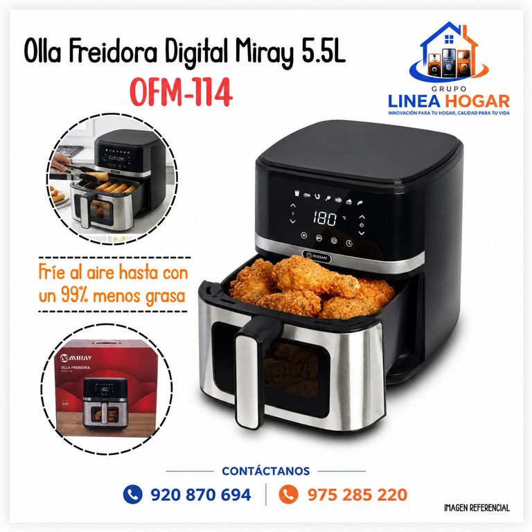 Freidora de Aire Digital Miray 5.5L OFM-114