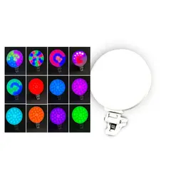 SEISA - Mini Luz Led con Clip para Celular con Luces Blancas y Multicolor RGB