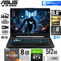 ASUS - Laptop Asus Tuf Gaming A15 AMD Ryzen 7 170 RTX 3050 8Gb RAM 512 SSD FA506NCQ-HN012W 15.6