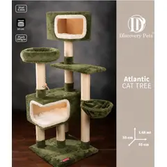 DISCOVERY PETS - GIMNASIO / ARBOL PARA GATOS MULTINIVEL -   ATLANTIC - Verde Militar