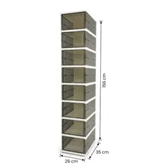 INSPIRA MARKET - Organizador Zapateras Plegable Multiusos 9 Niveles Acrílico