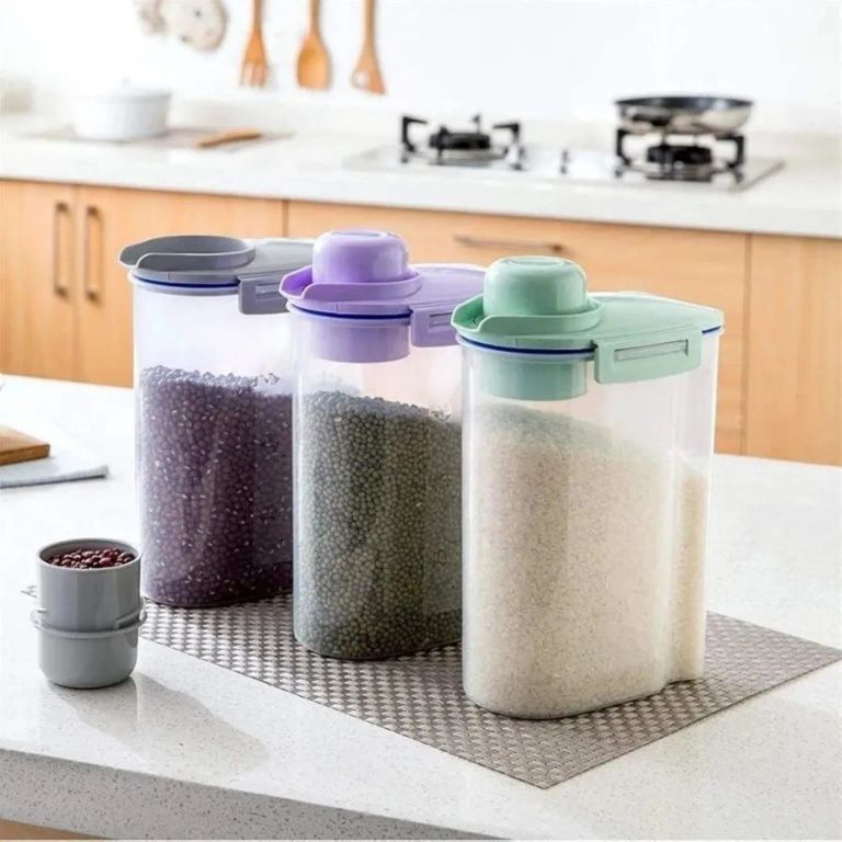 Set de 3 Recipientes Herméticos para Alimentos 2.5L con Tapas de Colores