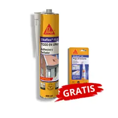 SIKA - Adhesivo y Sellador Sikaflex 11 FC Purform Blanco x 300 ml + Sikabond-123 Gratis