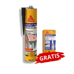 SIKA - Adhesivo y Sellador Sikaflex 11 FC Purform Negro x 300 ml + Sikabond-123 Gratis