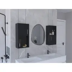 TUHOME - Set x2 Muebles Auxiliares De Baño Bath Wengue 60,1x30,0x16,0 Cm