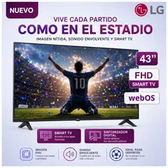 LG - Televisor LG 43 pulg. FHD Smart TV AI 43LR6000PSA