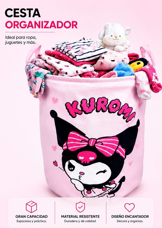 CESTA DE ROPA KAWAII MULTIFUNCIÓN KIDS