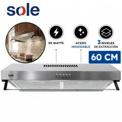 Sole - Campana Extractora Roma Acero Inoxidable TURE15COV2 60cm