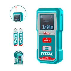 Total Tools - Medidor Láser Detector De Distancia 35m Pantalla Lcd Total