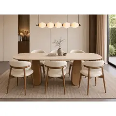STIL NOVO - JUEGO DE COMEDOR 6 SILLAS PORTOFINO BEIGE
