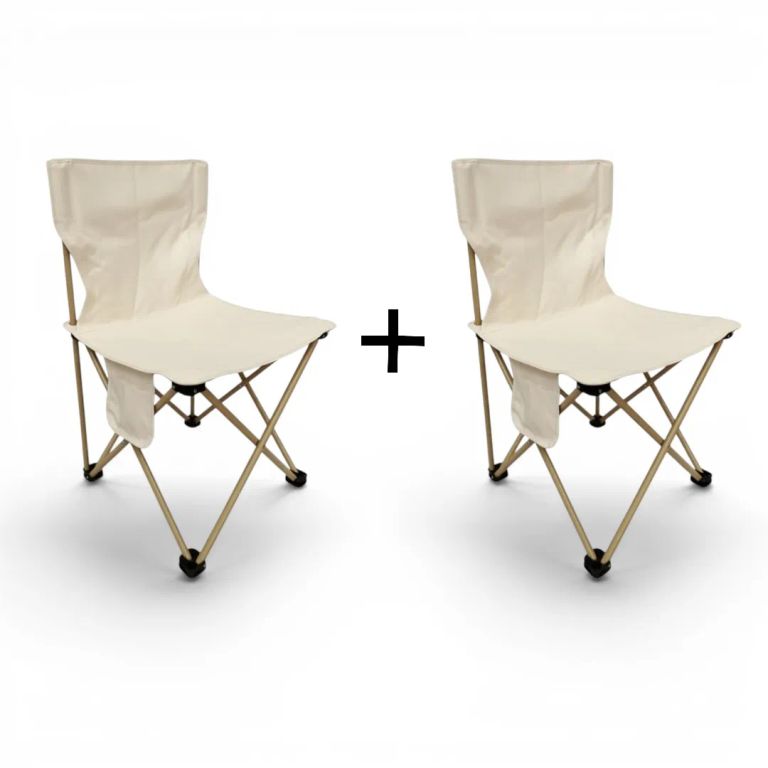 Pack 2 Sillas Plegables-Camping Mini con Funda