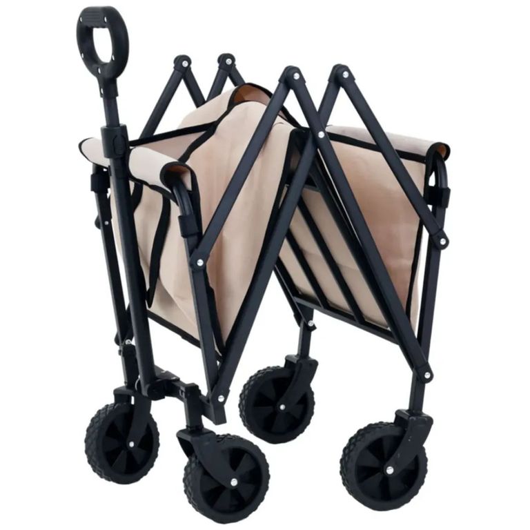 Carrito Plegable Metalico Multiusos Hasta 30kg Desplazamiento en Arena Césped y Terrenos Irregulares