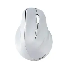 Teros - Mouse Ergonómico Vertical Teros TE1236S Color Blanco, Inalámbrico, Recargable y Bluetooth